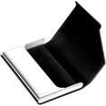 thumbnail image 5 of Titular de la tarjeta de nombre comercial de cuero de la PU de lujo y caja de múltiples tarjetas de acero inoxidable, titular de la tarjeta de nombre comercial cartera tarjeta de crédito caj, 5 of 5