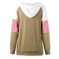 thumbnail image 5 of Tops for Women Trendy Ladies Polyester Shirts Turtleneck Ladies Women's Long Sleeve Athletic Shirt Thermal Layer Shirt Women Long Sleeved V Neck Pretty Clothes Corduroy Tops T Patch Khaki 2XL, 5 of 7