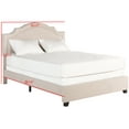 thumbnail image 6 of Safavieh Theron Modern Elegant Upholstered Bed Frame with Nail Heads, 6 of 8