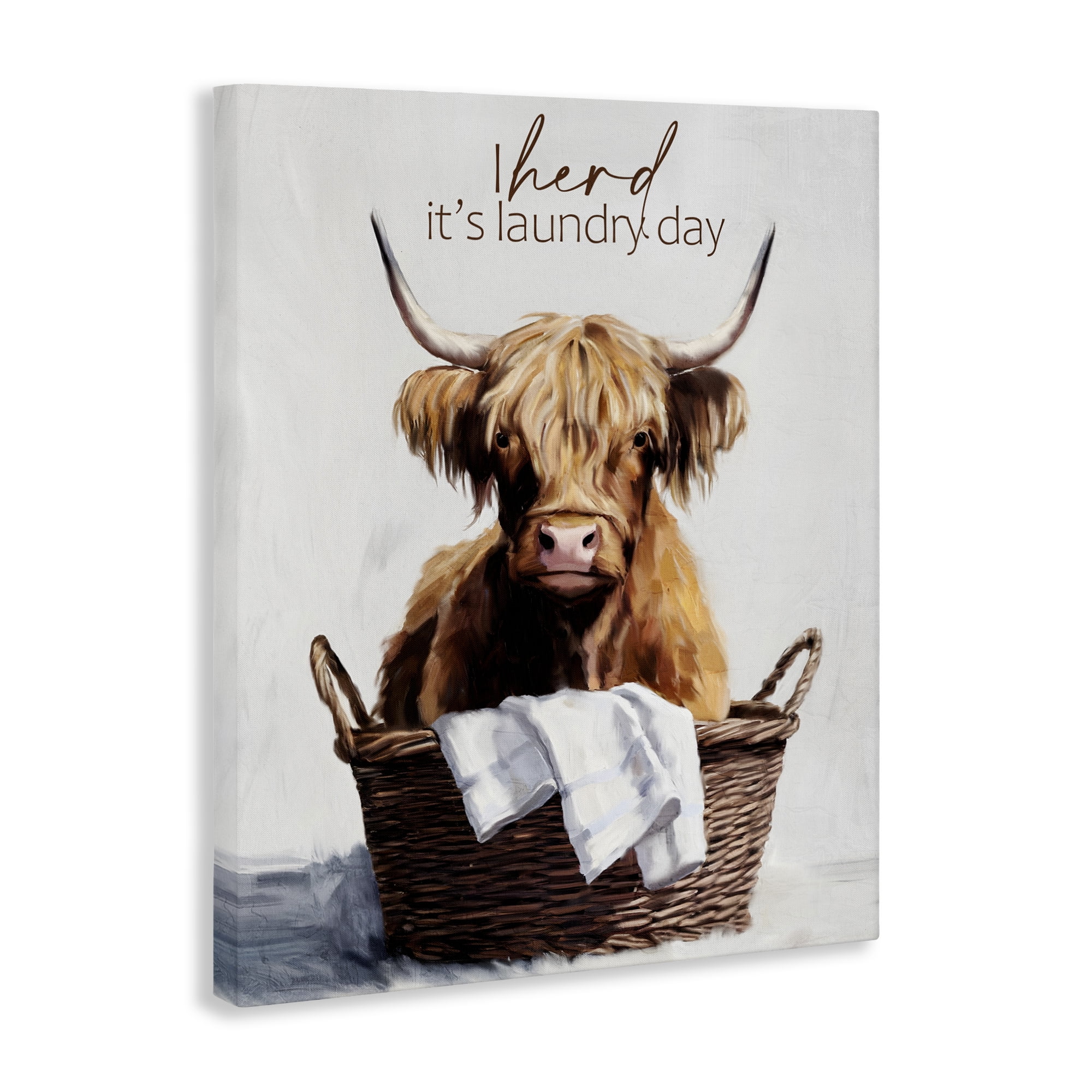 Herd It's Laundry Day Canvas Wall Art, design by Kim Allen