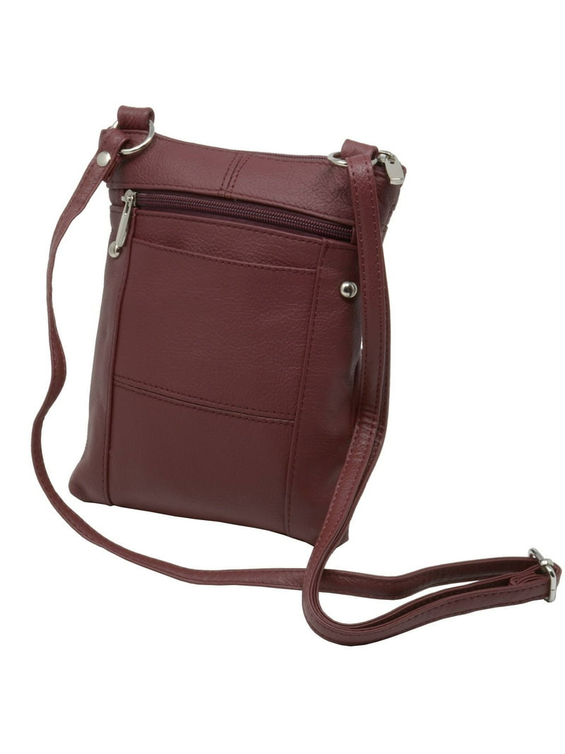 Leather Shoulder Bag Handbag Purse Cross Body Organizer Wallet