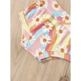 thumbnail image 6 of Caoirhny Baby Girls Three Piece Swimsuits, Rainbow Floral Print Bikini Set Sleeveless Bathing Suit, 6 of 10