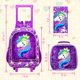thumbnail image 3 of Mochila con Ruedas AGSDON Unicornio Morada Set de 3 Piezas, 3 of 7