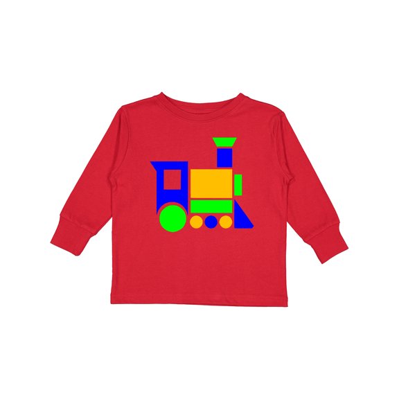 Inktastic Cute Colorful Train Boys or Girls Long Sleeve Toddler T-Shirt