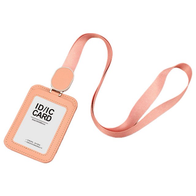 LCXmlly Retractable Reel ID Holder Transparent ID Badge Holder with Lanyard Retractable Reel, for Work Outdoor 1Pc