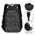 thumbnail image 3 of Balery Numbers Print USB Charging Backpack for Men and Women - Water-Resistant, Anti-Theft Laptop Backpack with USB Port for Travel, Work, School, and College, 3 of 7