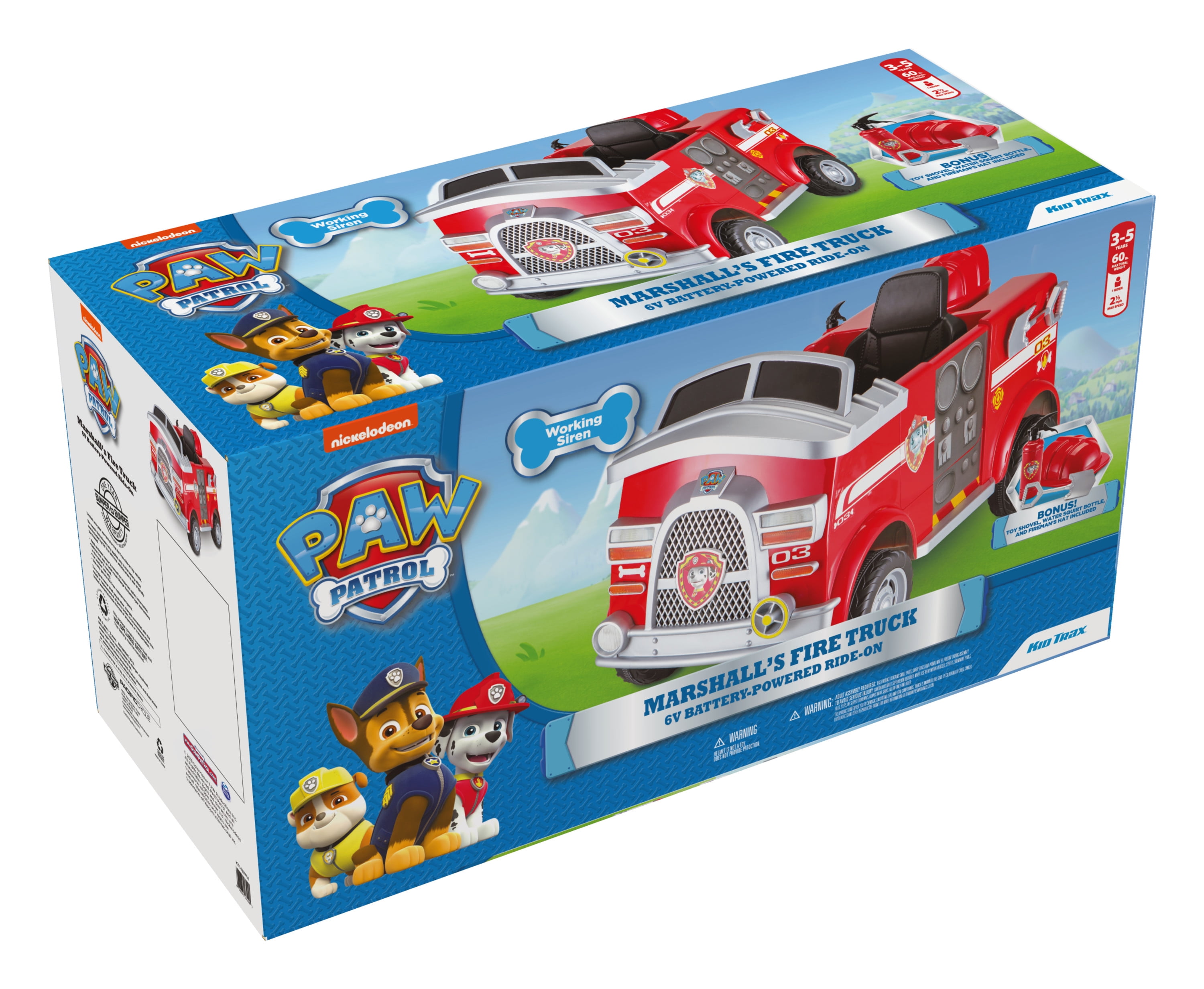 marshalls fire truck 6v