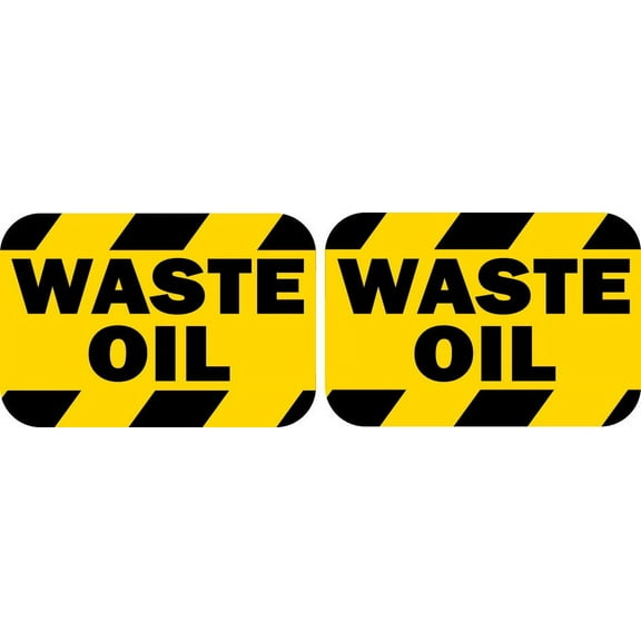 3in x 2in Waste Oil Stickers