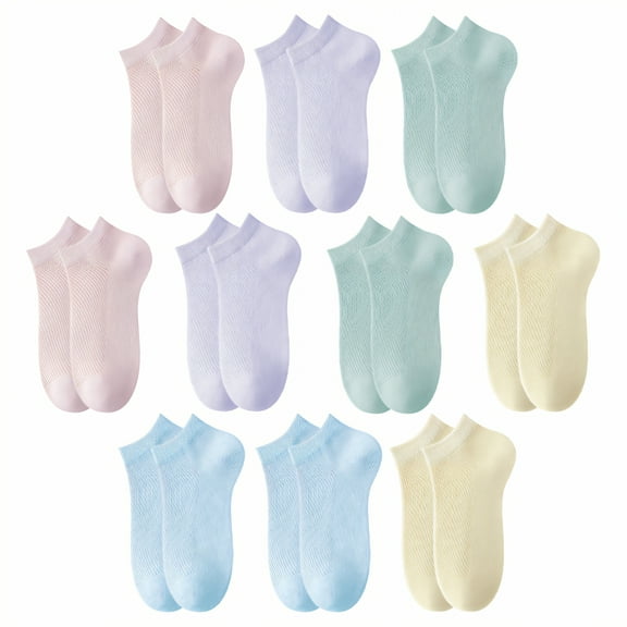 TELOLY 15Pairs Ankle Socks for Women,Cotton Ankle Socks for Women 9-12,Womens Low Cut Socks