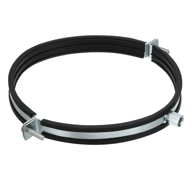 Unique Bargains Split Ring Pipe Hanger, 8'(200mm) Zinc Plated Iron Wall Ceiling Mount Pipe Bracket Support Clamp