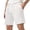 White, variant on Mens Shorts Summer Casual Jacquard Textured Elastic Waist Straight Leg Relaxed Fit Beach Shorts with Pockets