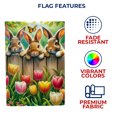 thumbnail image 3 of America Forever Bunnies Spring Garden Flag, 12.5” x 18” Double Sided, Spring Summer Easter Day Flags, Three Cute Bunnies Tulip Garden and Butterflies, for Outdoor Patio and Home Decoration, 3 of 5