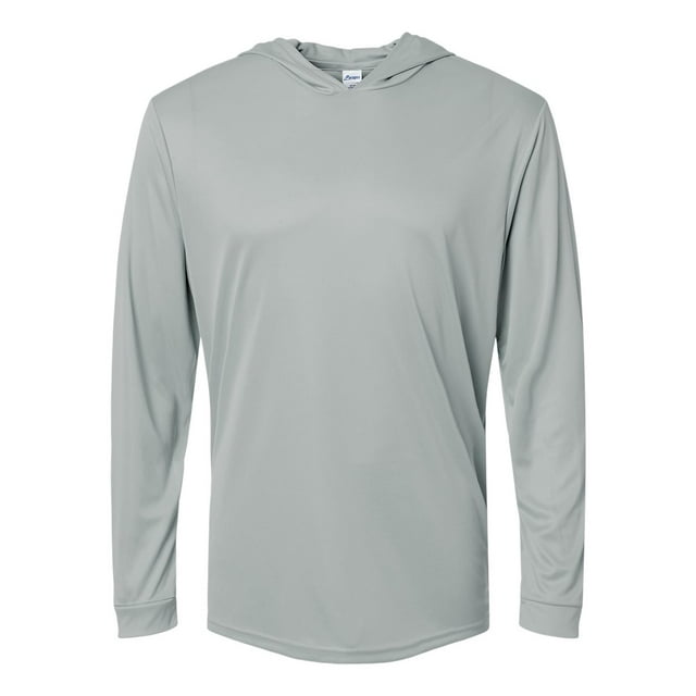 Paragon T-Shirt à Manches Longues Performance à Capuche Bahama pour Hommes, TP, Gris Moyen