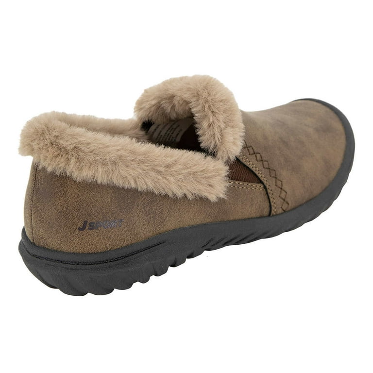 JSport Ladies' Faux Fur Lined Moccasin Women's Slip On Shoe