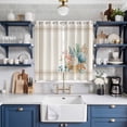 thumbnail image 2 of Summer Coastal Kitchen Curtains Window Panels, Nautical Beach Marine Life Beige Striped Insulated Window Treatment Curtain, Grommet Curtains for Bedroom/Living Room/Bathroom, 2 Piece 52"Wx84"L, 2 of 8