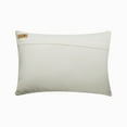 thumbnail image 3 of Decorative Ivory 12"x22" (30x55 cm) Lumbar Pillow Cover, Silk Embroidery, Sequins Beaded Oblong Pillow, Striped Pattern Modern Style - Ivory Rules, 3 of 3