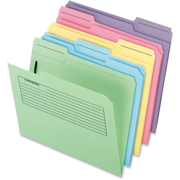 Pendaflex Printed Notes Fastener File Folders, Assorted, 30 / Pack (Quantity)