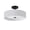 Color 1, variant on Bromi Design Lynch 3-Light Semi-Flush Mount Ceiling Fixture in White and Gold