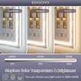 thumbnail image 6 of Keonjinn 60'' x 36'' LED Bathroom Mirror with Frontlit and Backlit, Stepless 3 Colors Temperature & Dimmable LED Wall Mirror,  Modern Rectangle Anti-fog Frameless LED Mirror, 6 of 7