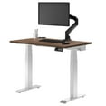 thumbnail image 1 of Desky Bureau Assis-Debout Mini Double - Jarrah Legno / 32 x 20 Pouces / Blanc, 1 of 10