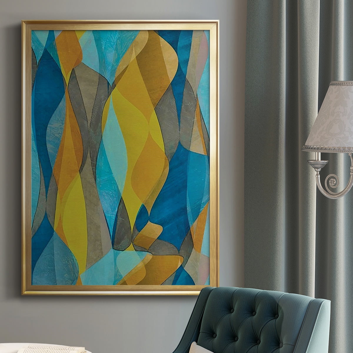 Colorful Cascade II Premium Framed Print, in Gold, Black, or Silver - Ready to Hang