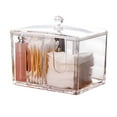 thumbnail image 2 of Distributeur de Distributeurs de Cotons, Rangement pour Boules et Cotons-Tiges avec Couvercle, Organisateur Rond en Acrylique Transparent, Style 1, 2 of 9