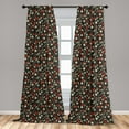 thumbnail image 5 of Ambesonne Floral Curtains, Nostalgic Garden Retro, Pair of 28"x63", Multicolor, 5 of 5
