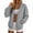 *Gray, variant on Women's Oversized Open Front Bomber Jacket, Long Sleeve Sweatshirt Coat For Women, Ladies' Drop Shoulder Cardigan With Pockets, Green , S-3XL