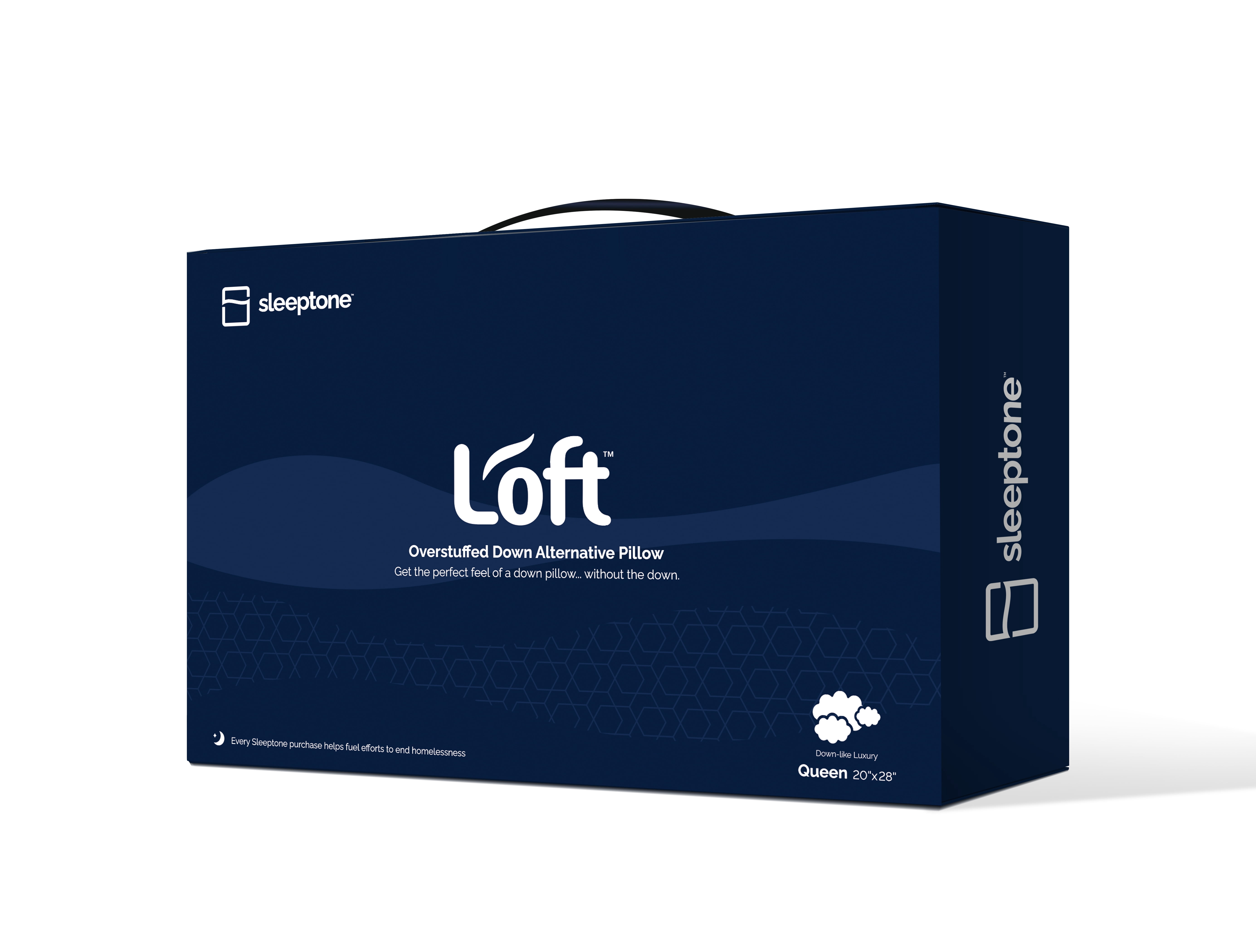 Sleeptone Loft Overstuffed Down Alternative Pillow - Cotton Cover Hypoallergenic Gel Fiber Pillows, Queen Size Pillows