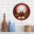 thumbnail image 7 of Dreamtimes Round Digital Clock Christmas Bell Bow and Snowflakes Creative Decorative Quiet Not Ticking Clock,Bedroom Living Room Bathroom Kitchen Office Wall Ornament, 10In, 7 of 7