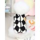 thumbnail image 1 of 1pc Brown Diamond Pattern Warm Pet Vest With Plush Lining For Dogs And Cats, Suitable For Daily Wear, 1 of 4