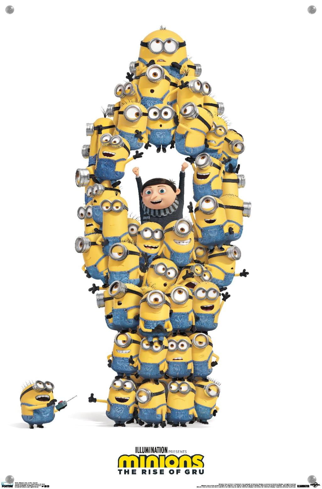 Illumination Minions: Rise Of Gru - Rocket Wall Poster with Push Pins, 14.725" x 22.375"