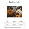 thumbnail image 5 of Honeii Sunflower Cow In Flower Field print throw blanket, crafted from cozy cotton flannel, offers versatile home decor as a bedding suitable for all seasons.-, 5 of 6