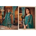 thumbnail image 4 of Eid Ramadan Special Pakistani Salwar Kameez Suits Indian Trouser Pant Dress ( Teal Blue, M - 40 ), 4 of 5