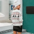thumbnail image 3 of Cute Elk Heart Print Sweater Women Fashion Pullover Christmas Knitted Sweater Winter Tops, 3 of 9