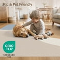 thumbnail image 4 of ODIKA 4'x6' Blue Beige Minimal Retro Abstract Design Washable Area Rug Flowing Shapes with Subtle Earthy Tones Pet Friendly, Non-Shedding for Bedroom, Reading Nook, 4 of 7