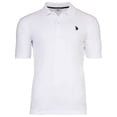 thumbnail image 1 of U.S. POLO ASSN. Polo de hombre - Piquet, logotipo bordado, algodón elástico Blanco L (Large), 1 of 3