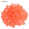thumbnail image 3 of Uxcell 100Pack Glow Rocks 13-17mm Glow Pebbles Decoration in the Dark Luminous Stones Decor DIY Decorative Orange, 3 of 8