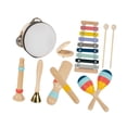 thumbnail image 2 of 8 piezas Juego de juguetes de percusión Juguetes de madera para niños Regalo de cumpleaños 2-4, 2 of 9