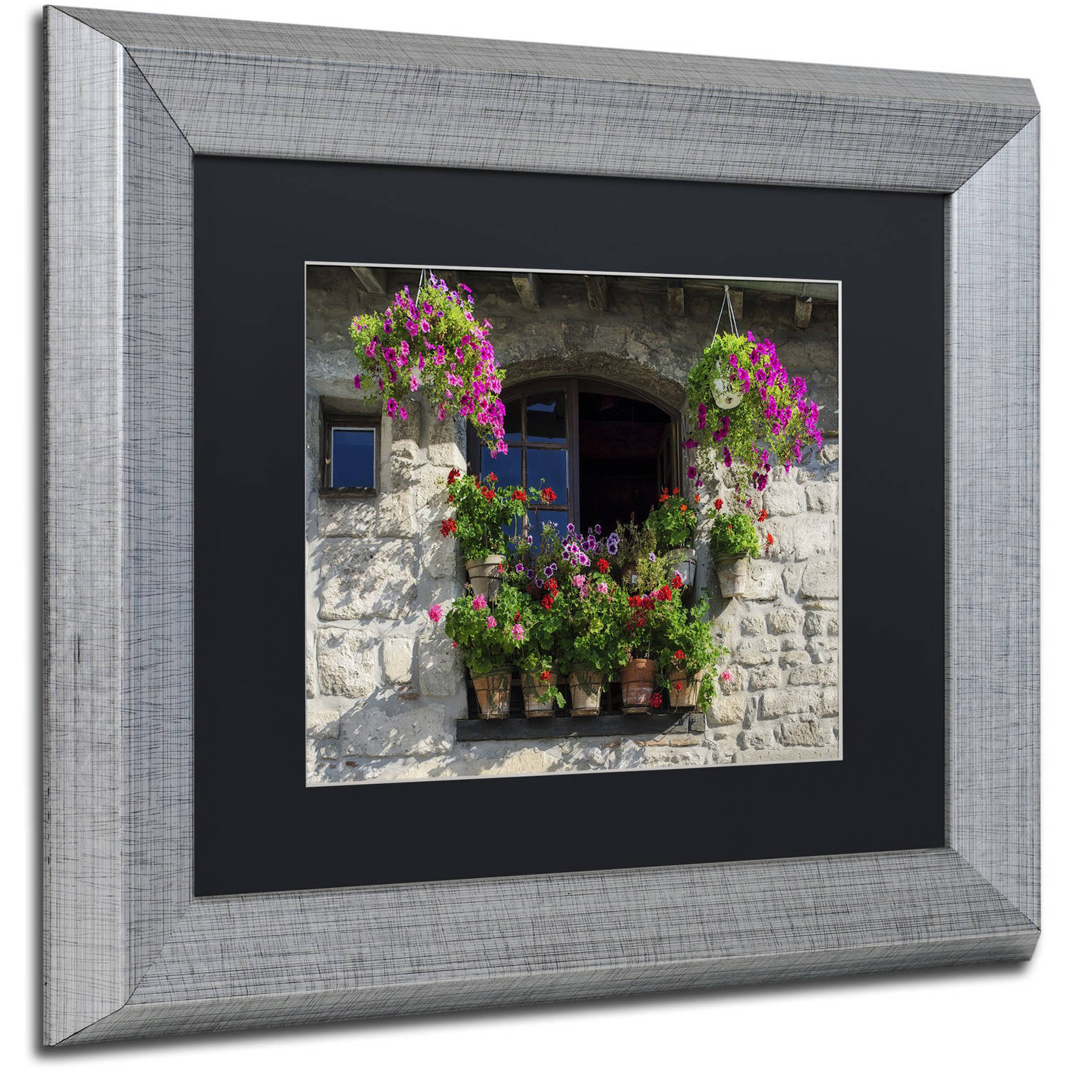 Trademark Fine Art "Window Dressing" Canvas Art by Michael Blanchette Photography Black Matte, Silver Frame