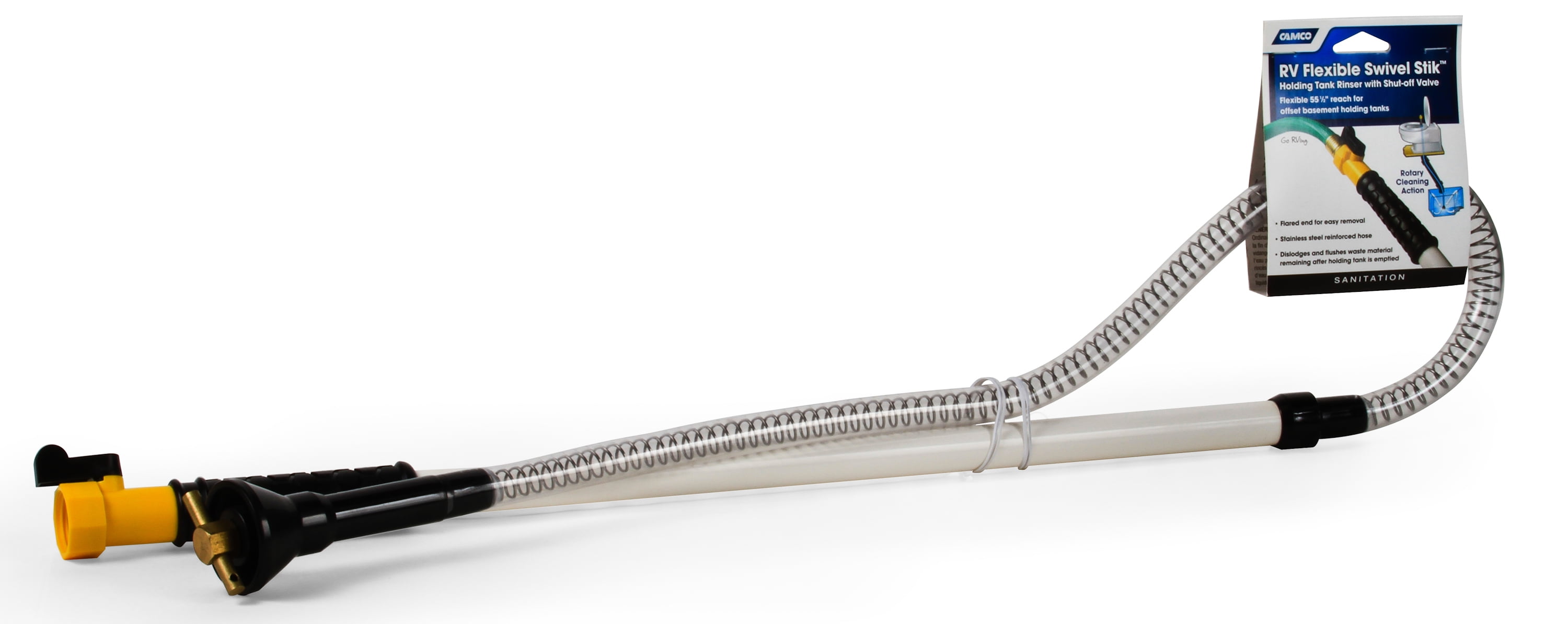 Camco Flexible Swivel Stik with Shutoff Valve for RVs (40071)