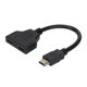 thumbnail image 3 of Puerto HDMI 1080P macho a hembra 1 entrada 2 salida adaptador de cable divisor convertidor, 3 of 8