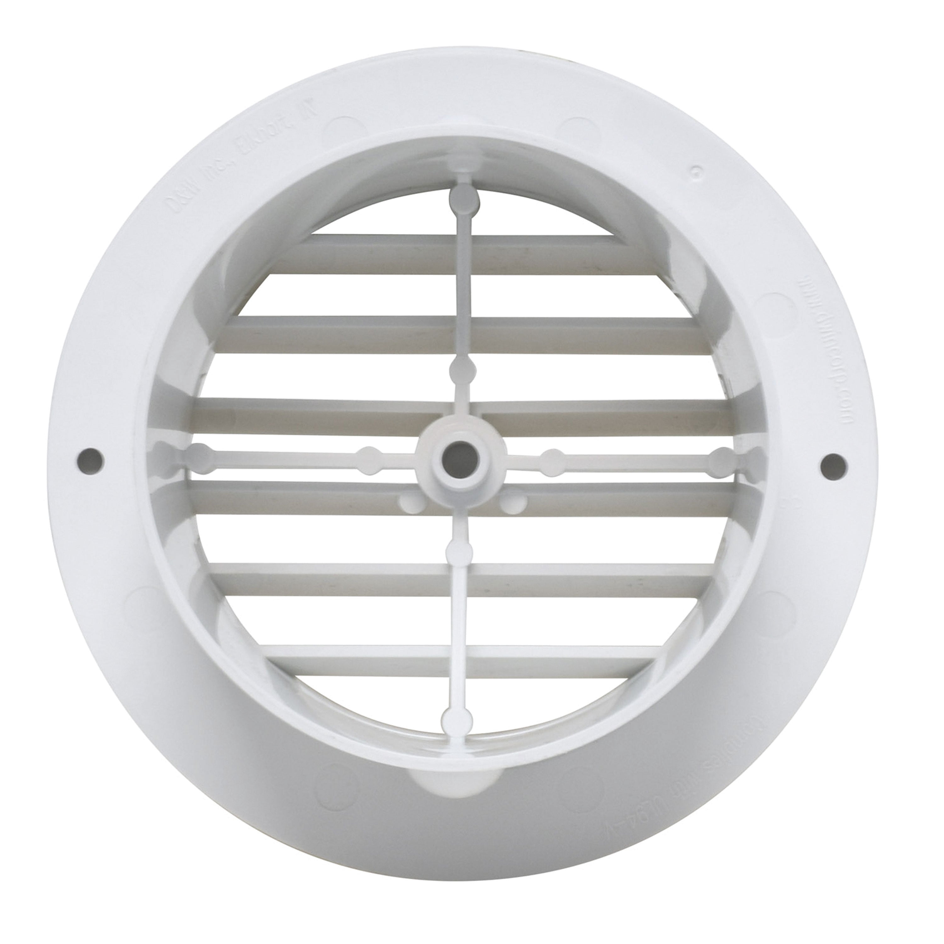 Baystate A10‑3345VP Heating and A/C Register 4 Inch interior diameter, 5-3/8 inch outside diamter