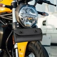 thumbnail image 3 of Fork Bag PU Leather Handlebar Tool Pouch Sissy Bar Roll Storage Bag Saddle Bag with 2 Straps, Universal, 3 of 8