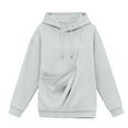 thumbnail image 5 of Drie Sweater With Dog Pouch Cat Pouch Hoodie For Women Kangaroo Pocket Dog Pouch Sweatshirts Pet Carrier Animal Holder Long Sleeve Pullover Tops Grey,L, 5 of 5