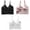 White+Black+Pink, variant on Women Slings Bra V-neck Triangle Cup Underwear Wirefree Lightly Lined Triangle Bralette Vest Glossy Wrapped Chest Bra Slings