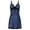 Blue, variant on Lovskoo Womens 2024 Satin Sleepwear Lace Babydoll V Neck Side Slit Sleepwear Nightgowns for Women 2024 Chemise Black