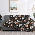 thumbnail image 5 of KLL Lilies Flowers Print Fleece Throw Blanket, Horizontal Fleece Bedding Cute Soft Blankets Comfy Fleece Flannel Plush Home Decor for Couch & Bed -60"x50", 5 of 9