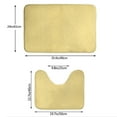 Vsdgher Yellow Gingham Print Toilet Seat Cushion Bathroom Carpet Anti