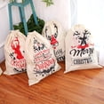 thumbnail image 3 of SPRING PARK Santa Sacks Large Christmas Drawstring Bags Drawstring Linen Bag for Christmas Candy Gift Storage, 3 of 7
